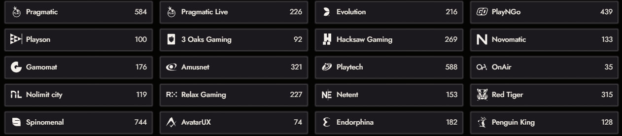 atefia casino providers